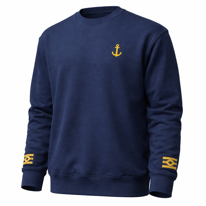 Merchant Navy Chief Officer Uniform Sweatshirt with Embroidered Anchor & Epaulettes