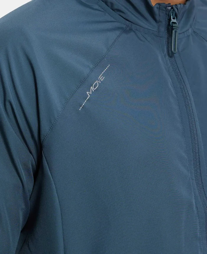 Microfiber Water Resistant Convertible Hoodie Jacket - Mid Night Navy-7