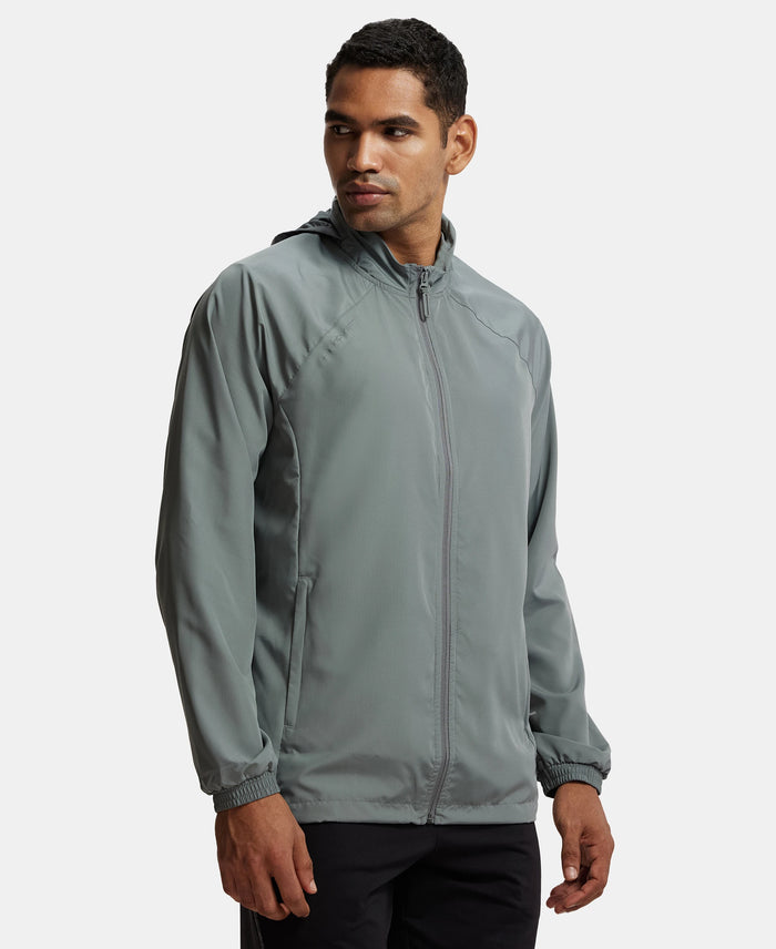 Microfiber Water Resistant Convertible Hoodie Jacket - Quiet Shade-2