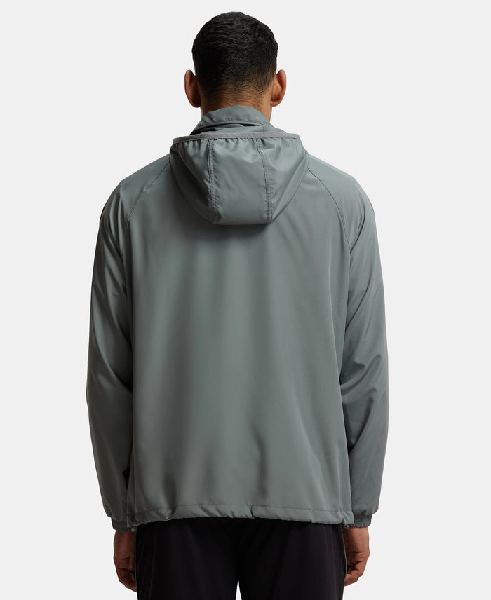 Microfiber Water Resistant Convertible Hoodie Jacket - Quiet Shade-3