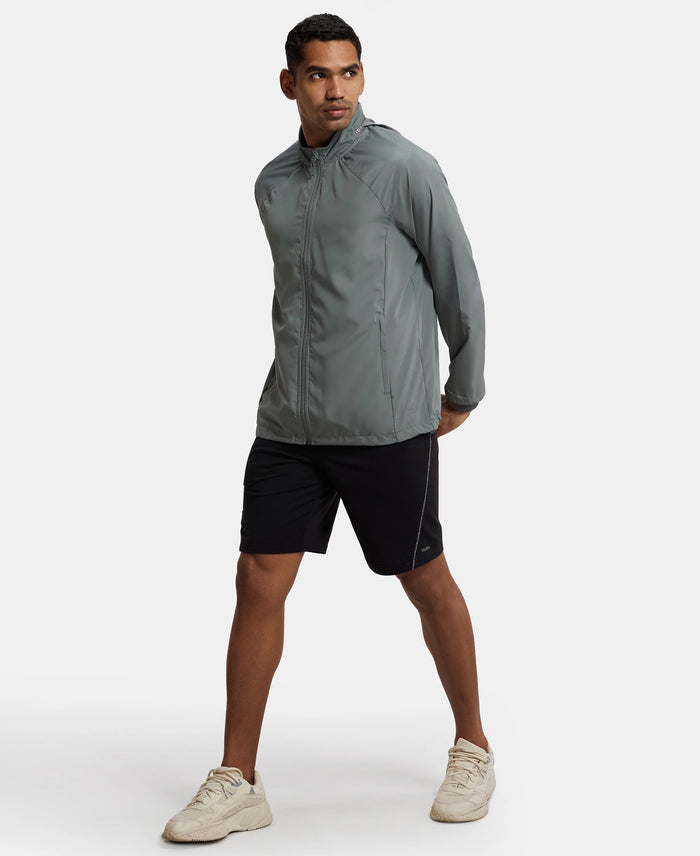 Microfiber Water Resistant Convertible Hoodie Jacket - Quiet Shade-6