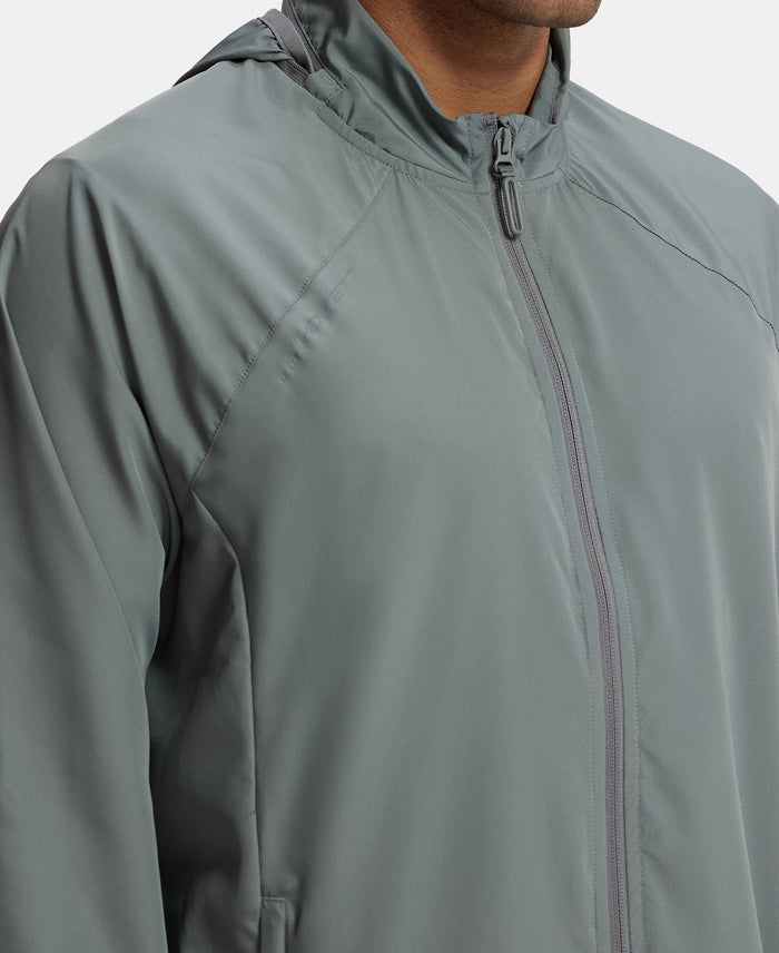 Microfiber Water Resistant Convertible Hoodie Jacket - Quiet Shade-7
