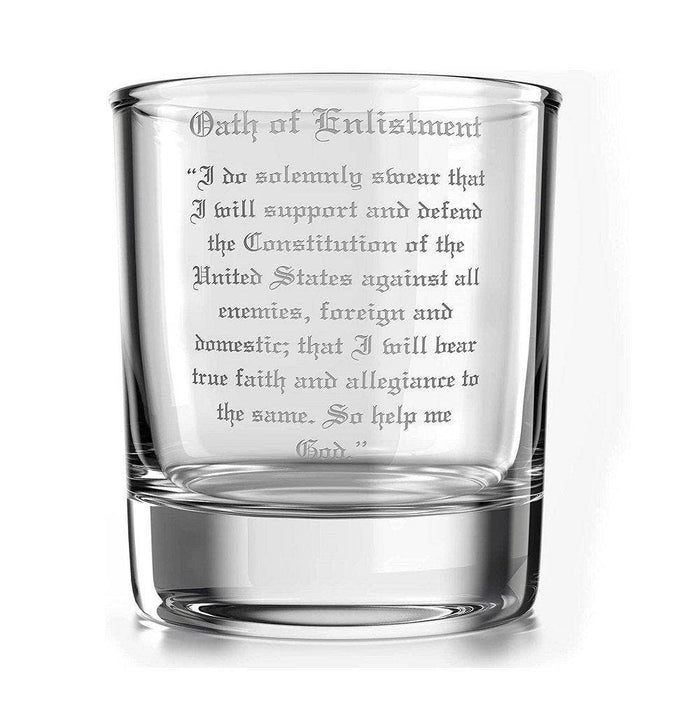 Military Oath of Enlistment Gift- Whiskey Glass