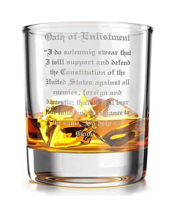 Military Oath of Enlistment Gift- Whiskey Glass