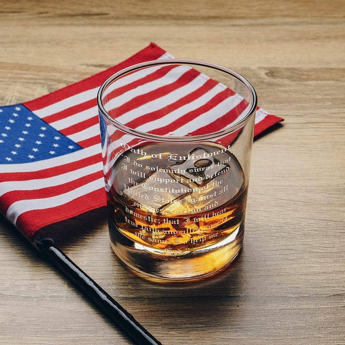 Military Oath of Enlistment Gift- Whiskey Glass