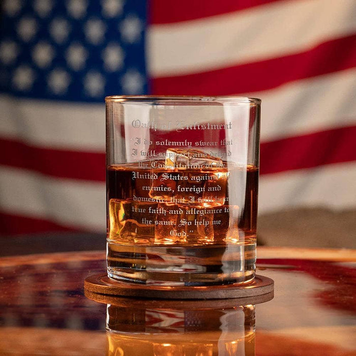 Military Oath of Enlistment Gift- Whiskey Glass