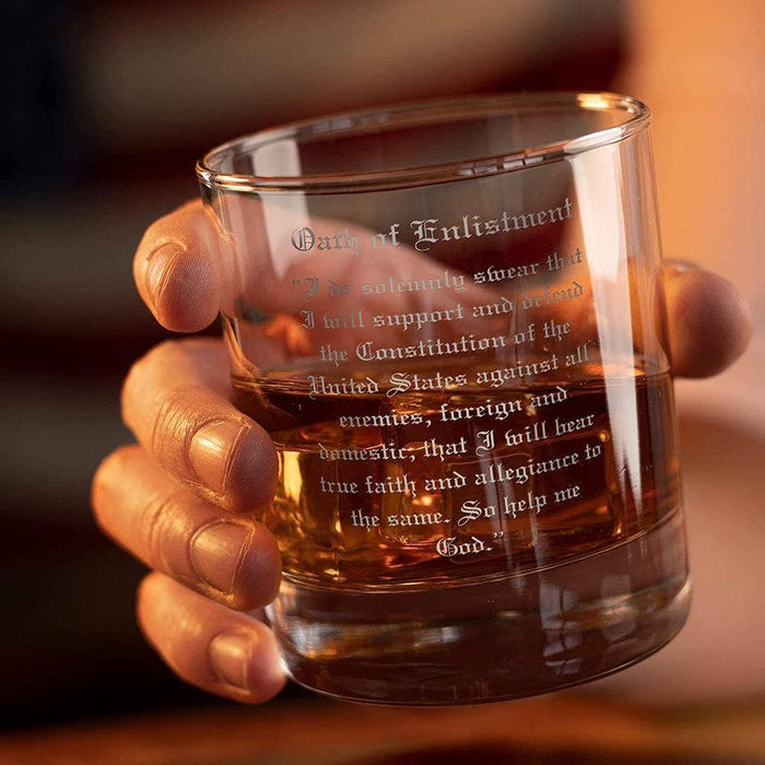 Military Oath of Enlistment Gift- Whiskey Glass