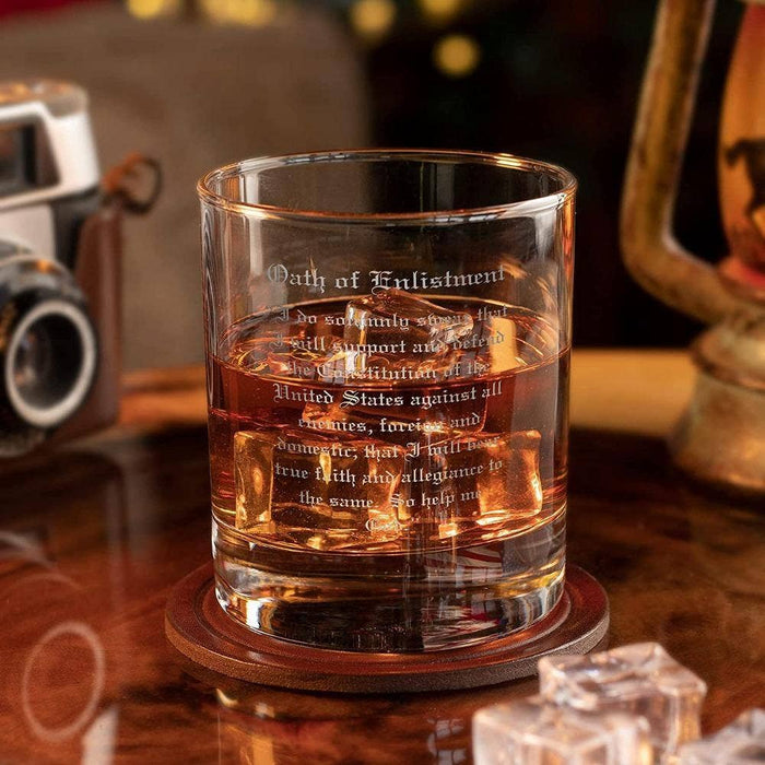 Military Oath of Enlistment Gift- Whiskey Glass