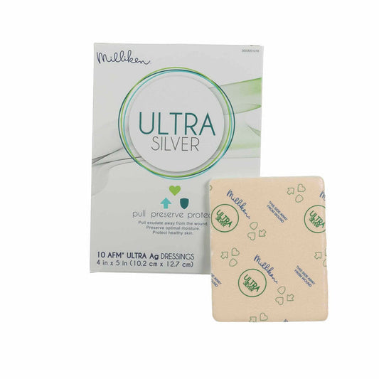 Milliken Ultra Silver Foam Dressing, 4 x 4 Inch