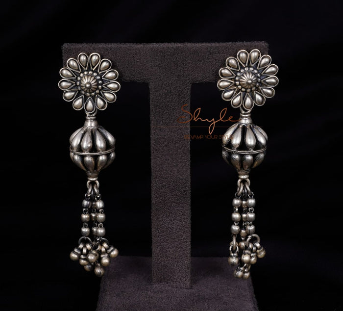 Mizoya Ball Drop Embossed Earrings
