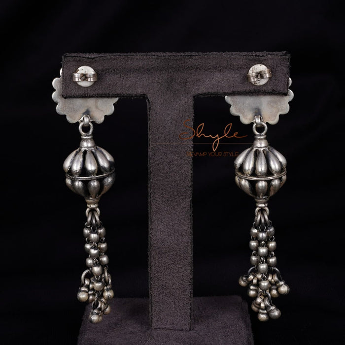 Mizoya Ball Drop Embossed Earrings