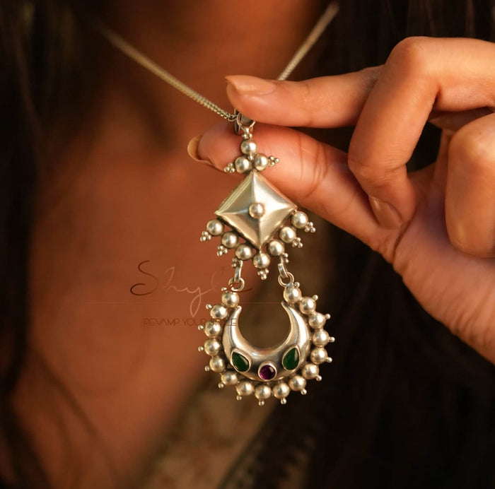 Mizoya Chandra Motif Drop Pendant