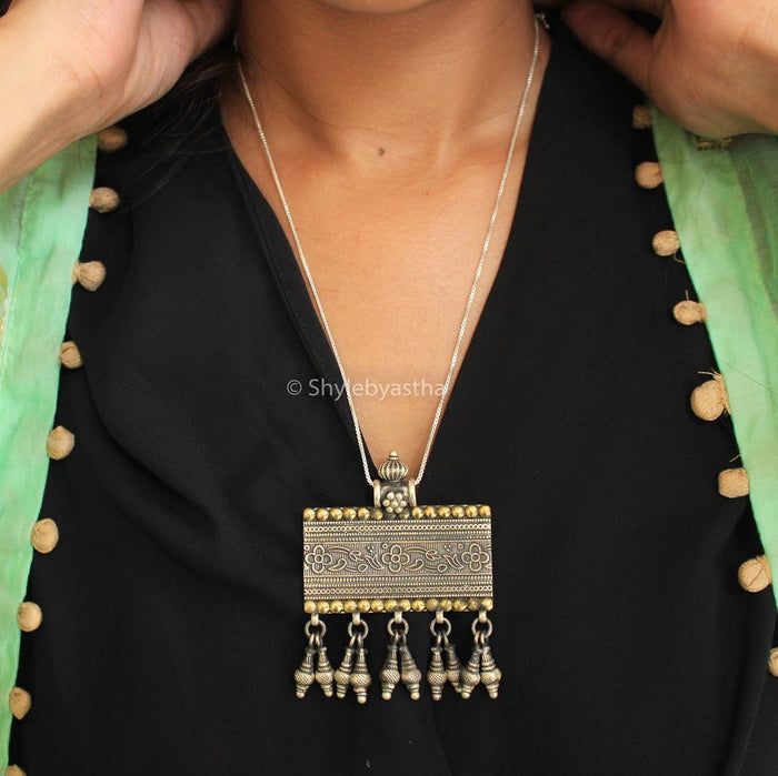 Mizoya Dual Tone  Gold Plated Pendant