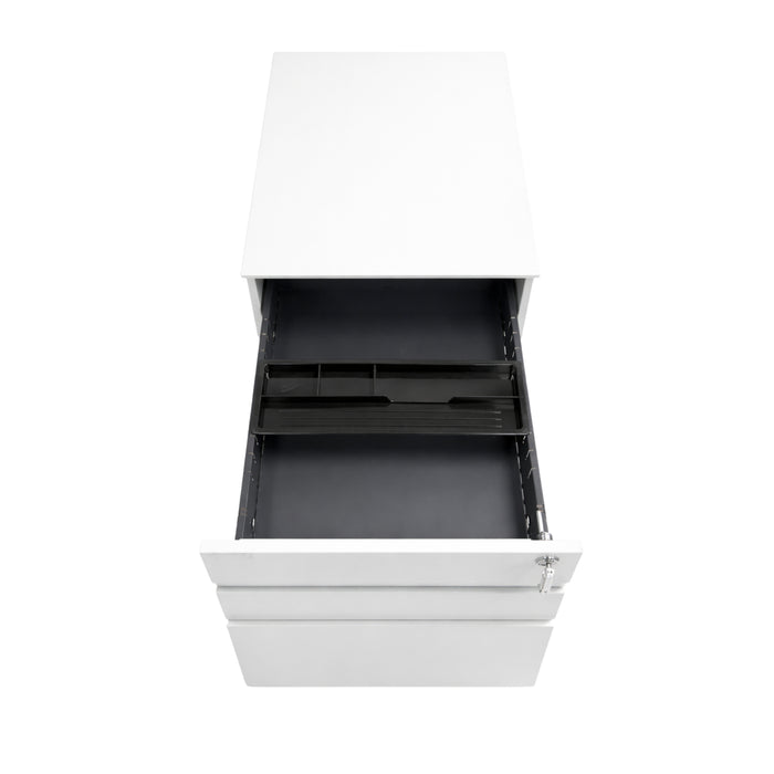 Mobile 3-Drawer Metal Filing Cabinet