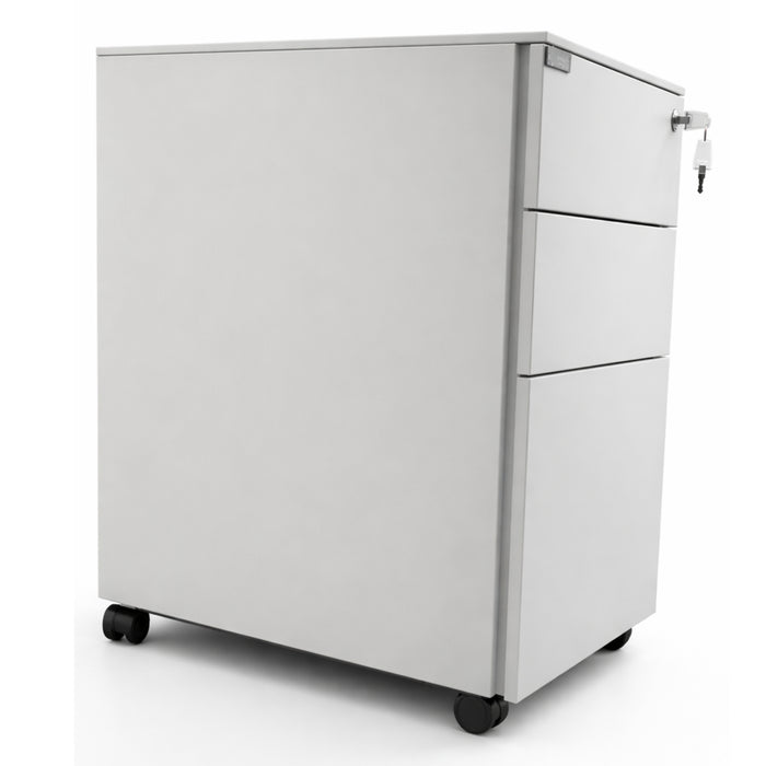 Mobile 3-Drawer Metal Filing Cabinet