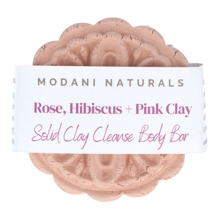 Modani Naturals Cleanse Body Bar - Rose, Hibiscus & Pink Clay (approx 90g)