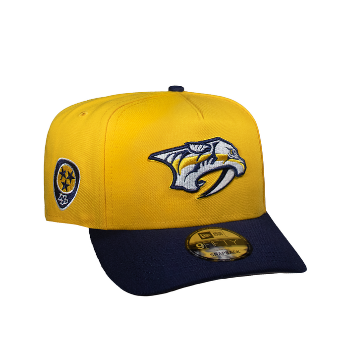 Nashville Predators Yellow & Navy 950 AFrame Snap Back