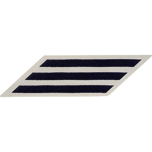 CPO Blue on White CNT Hashmarks / Service Stripes Patches and Service Stripes 80124