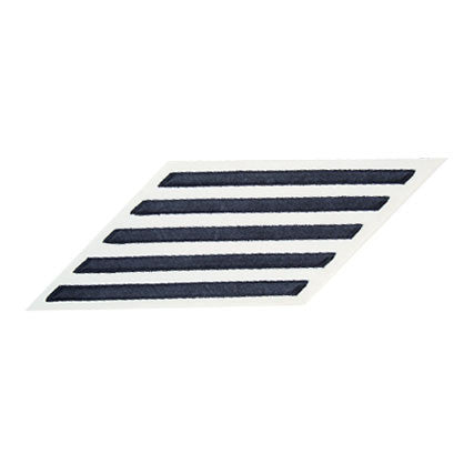 CPO Blue on White CNT Hashmarks / Service Stripes Patches and Service Stripes 80126