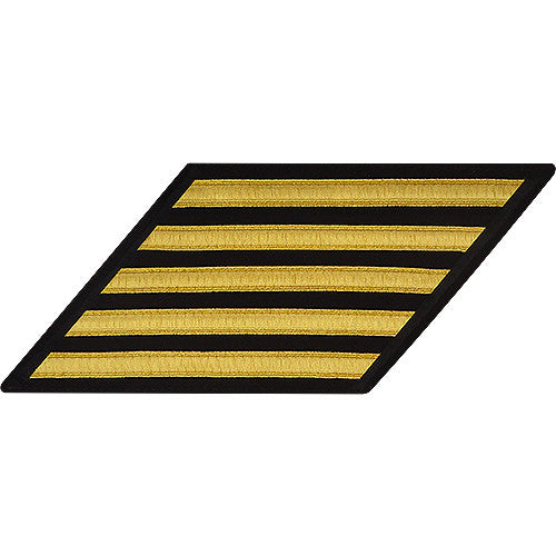 CPO Gold Lace on Blue Hashmarks / Service Stripes Patches and Service Stripes 80042