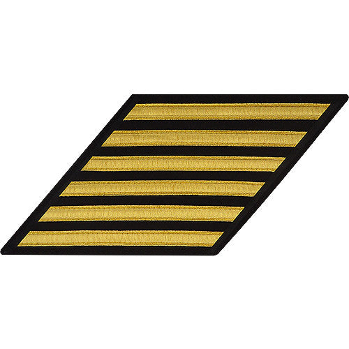 CPO Gold Lace on Blue Hashmarks / Service Stripes Patches and Service Stripes 80043