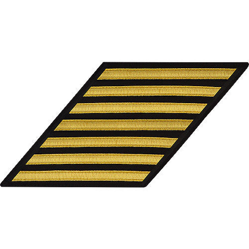 CPO Gold Lace on Blue Hashmarks / Service Stripes Patches and Service Stripes 80044