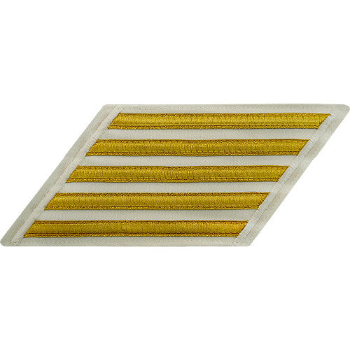 CPO Gold Lace on White Hashmarks / Service Stripes Patches and Service Stripes 80066