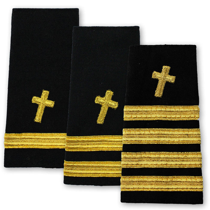 Navy Soft Shoulder Marks - Christian Chaplain Rank