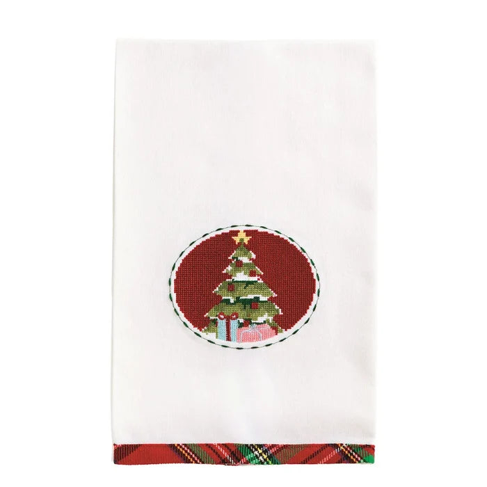 Needlepoint Christmas Tree Towel