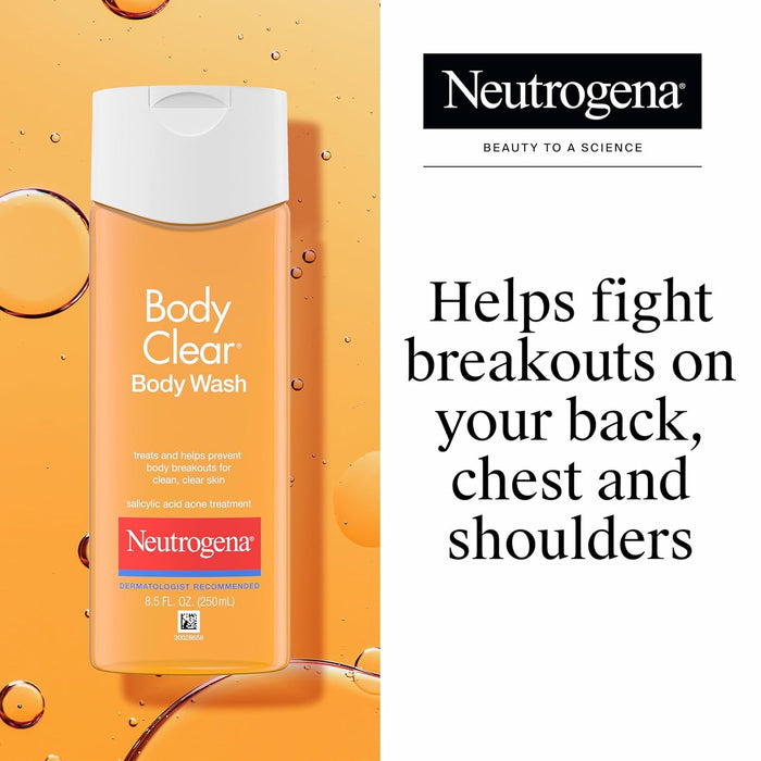 Neutrogena Body Clear Acne Body Wash Liquid, 8.5 fl oz