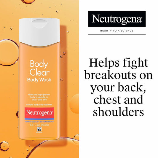 Neutrogena Body Clear Acne Body Wash Liquid, 8.5 fl oz