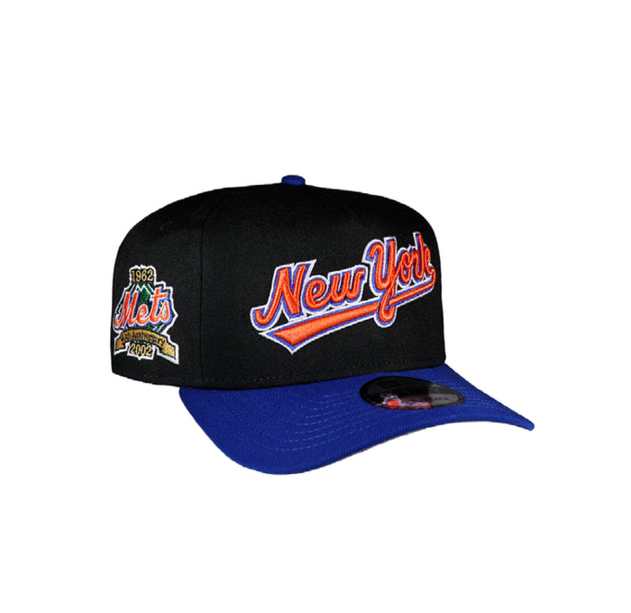 New York Mets Black & Royal Script 950 AFrame 40Th Snap Back