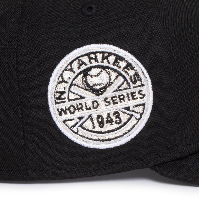 New York Yankees All Black Silver Heart 1943 World Series