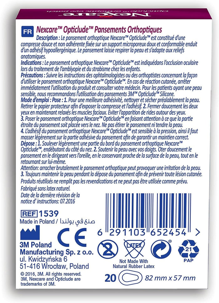 Nexcare Opticlude Orthoptic Eye Patch, Regular, 3.25" x 2.25"
