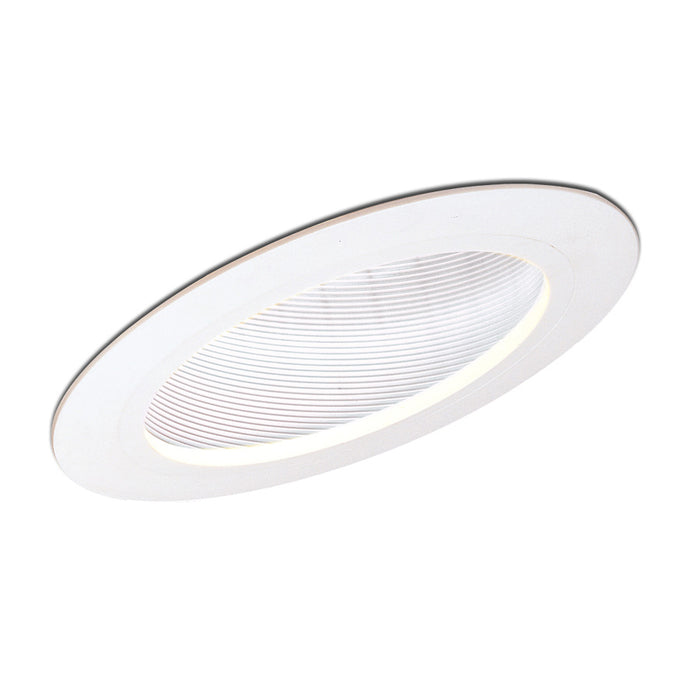 Nora Lighting NTM-615 6" Sloped Metal Trim With Baffle - Black or White