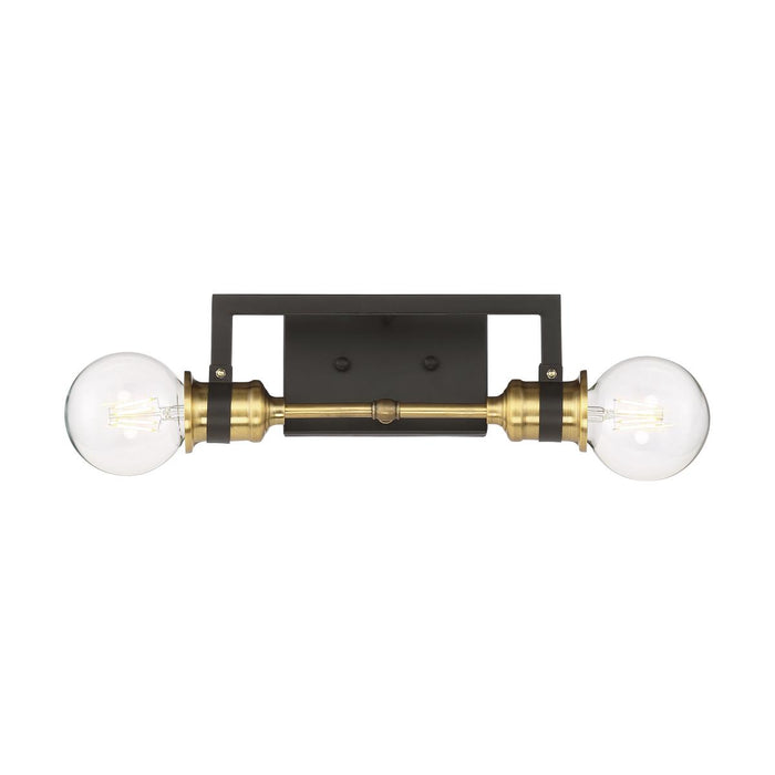Wall Sconce / Vanity Nuvo Lighting 60-6972 Intention 2 Light Vanity Warm Brass and Black Nuvo Lighting