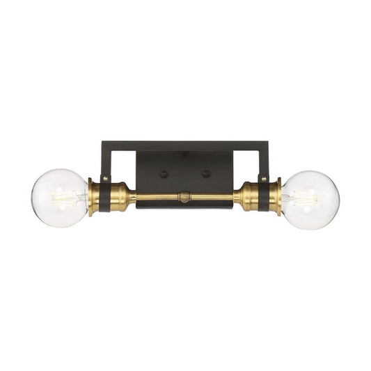 Wall Sconce / Vanity Nuvo Lighting 60-6972 Intention 2 Light Vanity Warm Brass and Black Nuvo Lighting