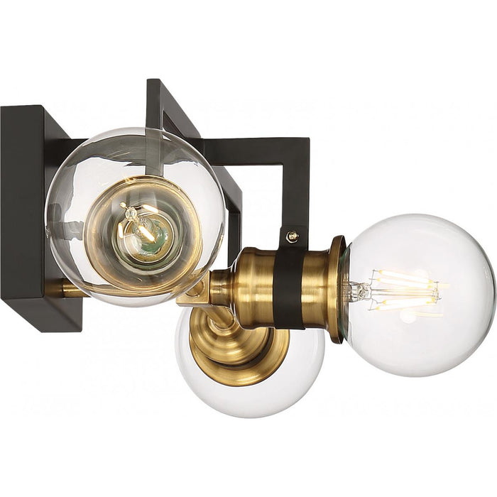 Wall Sconce / Vanity Nuvo Lighting 60-6973 Intention 3 Light Vanity in Warm Brass and Black Nuvo Lighting