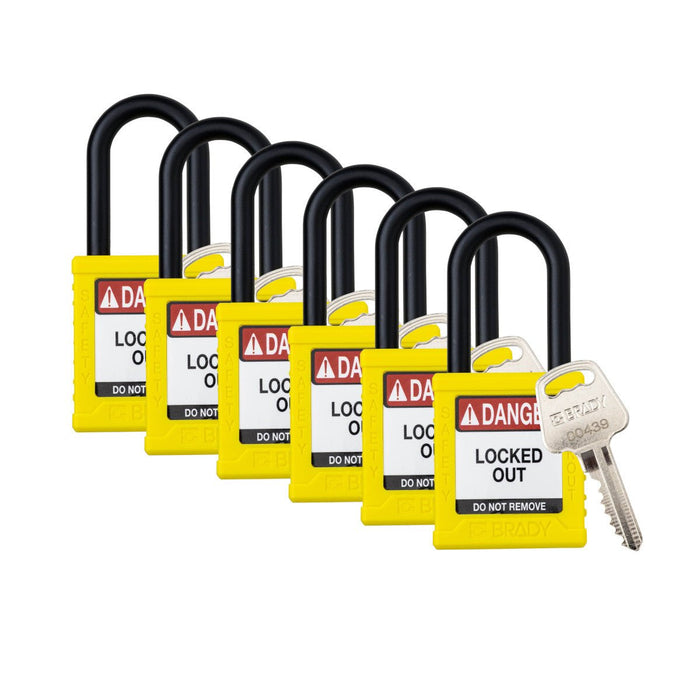 Pack of 6 Each / Plastic / Yellow