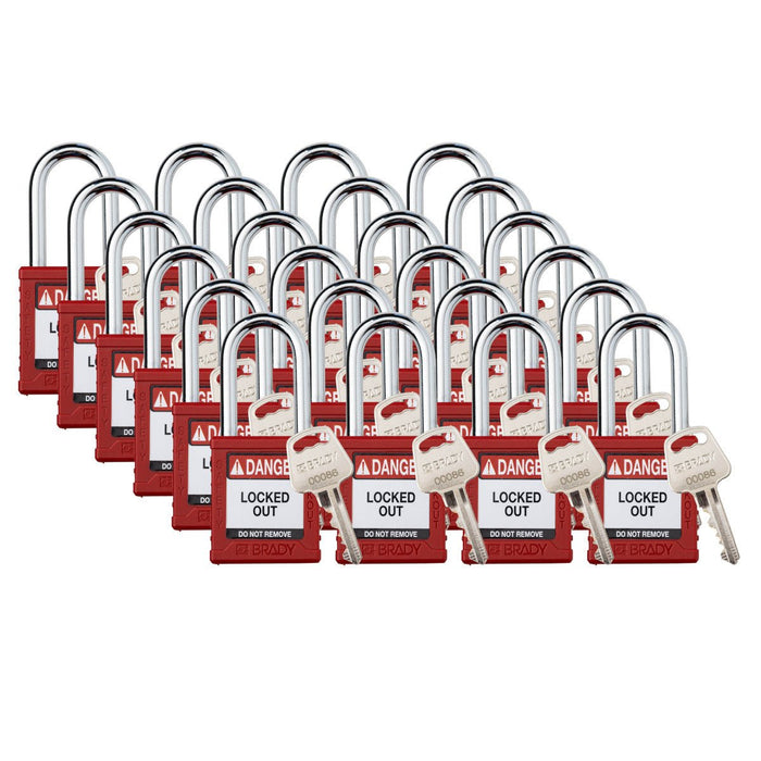 Pack of 24 Each / Steel / Red