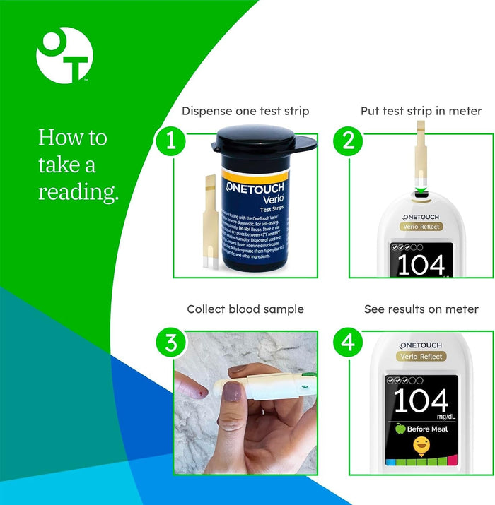OneTouch Verio Blood Glucose Test Strips, 30 Count - 024183-Single - LL Medico