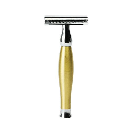 Parker 48R Matte Gold Three Piece Double Edge Safety Razor