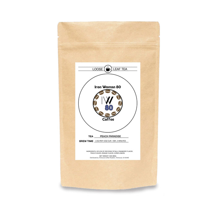 Peach Paradise Herbal Tea – Fruity, Floral Blend with Cranberry & Rose