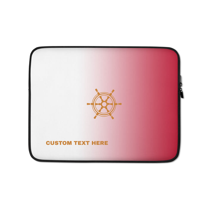 Personalized harbor pilot laptop sleeve with custom text
