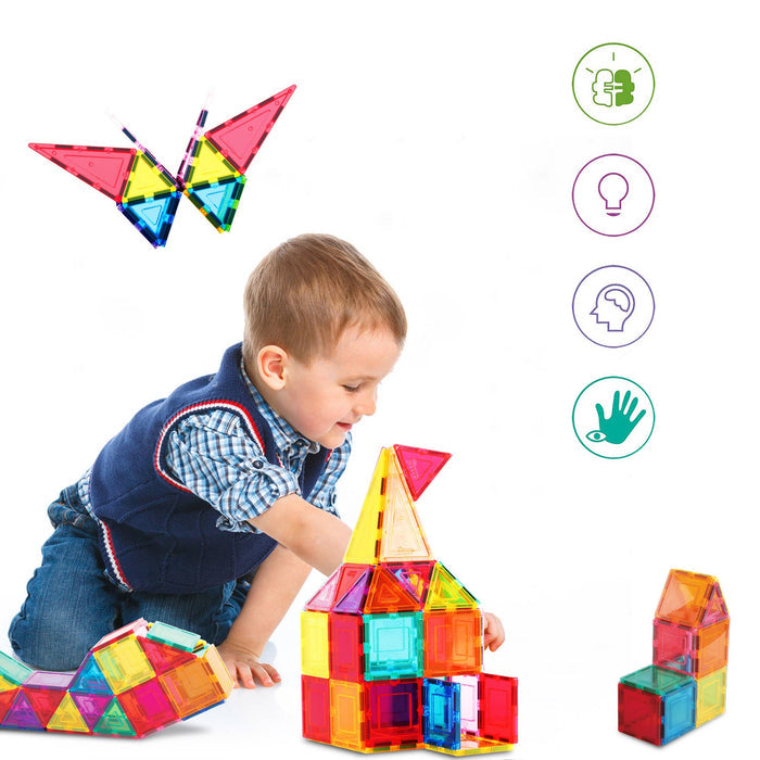 PicassoTiles: 12pc Magnetic Tile Building Set