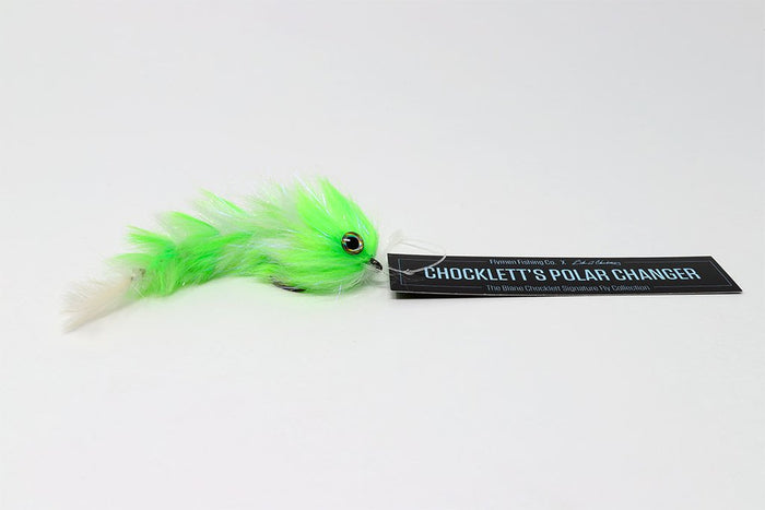 Chocklett's Polar Changer (Double Hook) Chartreuse & White
