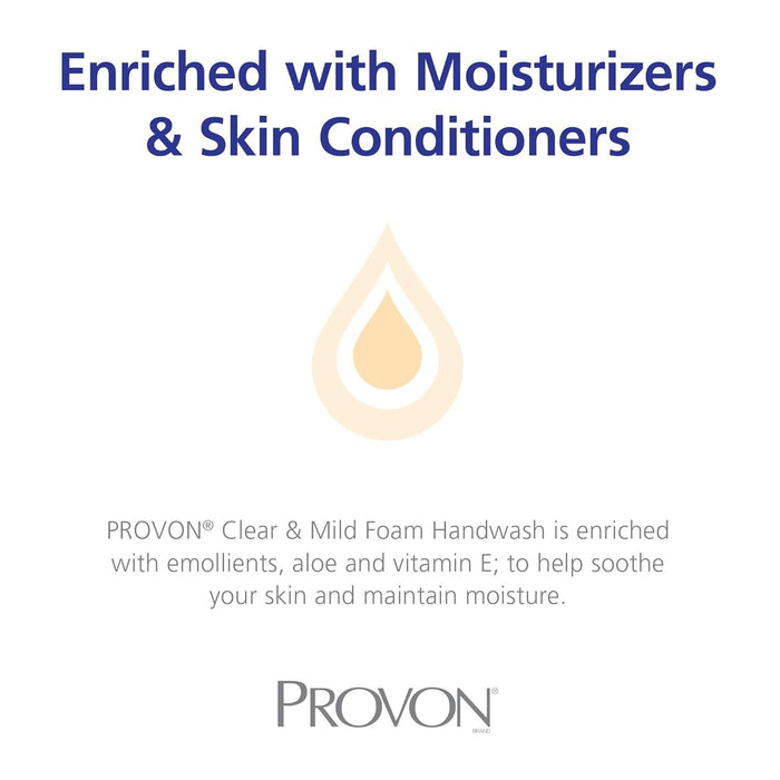 Provon Clear and Mild Foam Handwash, Unscented, 1200 mL Dispenser Refill