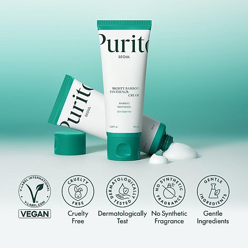 Purito Seoul Mighty Bamboo Panthenol Cream 100ml + Centella Serum 15ml Set