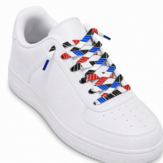 QPrro Wey Shoelaces - Barber Stripes