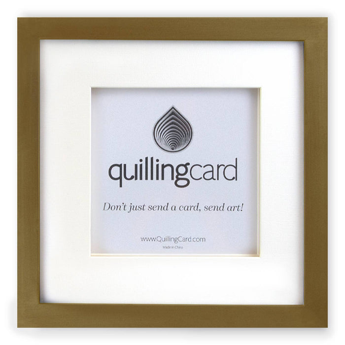 Quilling Card - Brushed Gold Shadow Box Frame